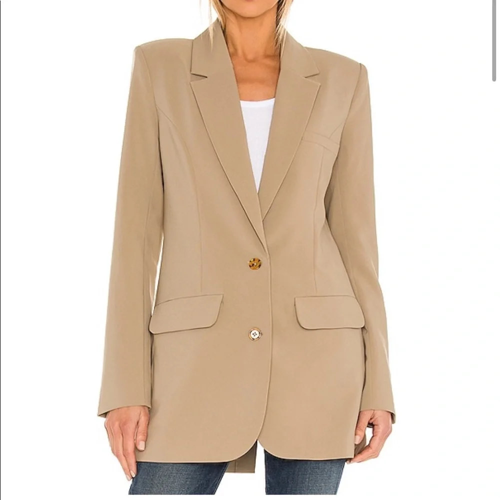 NWT Song of style Zella Blazer taupe nude - Picture 2 of 5